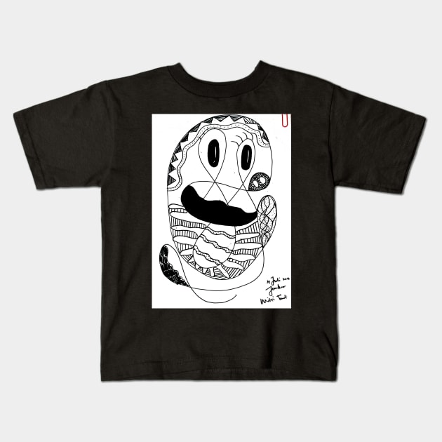 Happy Piggy Doodle Kids T-Shirt by DisaLoka